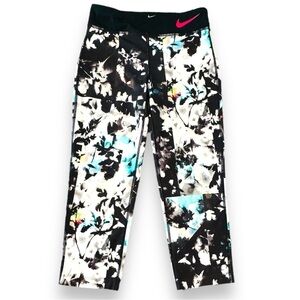 Nike Tight-Fit Multicolor Printed Leggings Girls Large